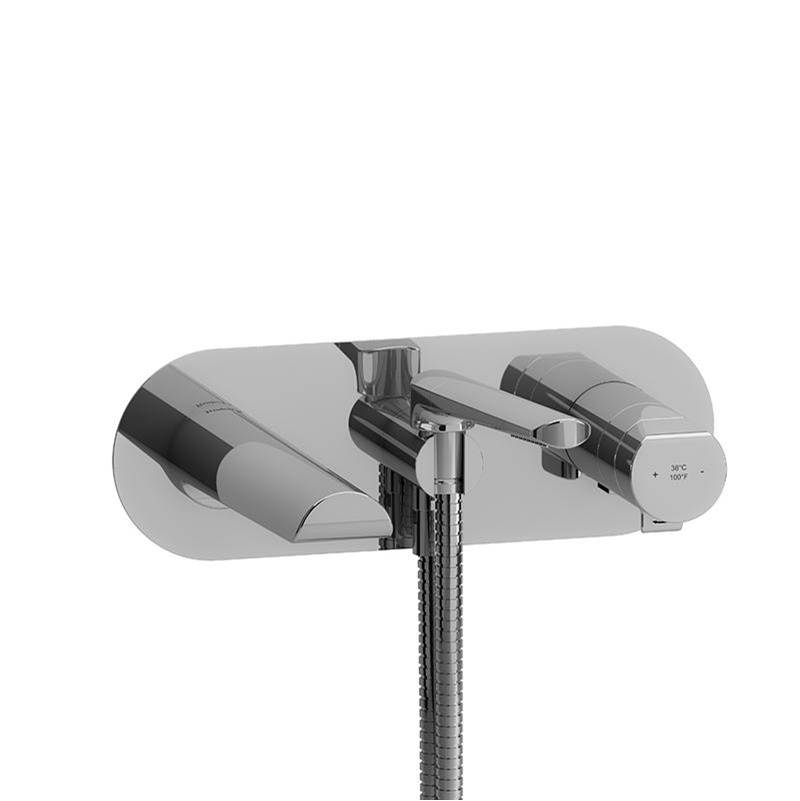 Bathworks ShowroomsRiobelWall-mount Type T/P (thermo/pressure balance) coaxial tub filler with handshower