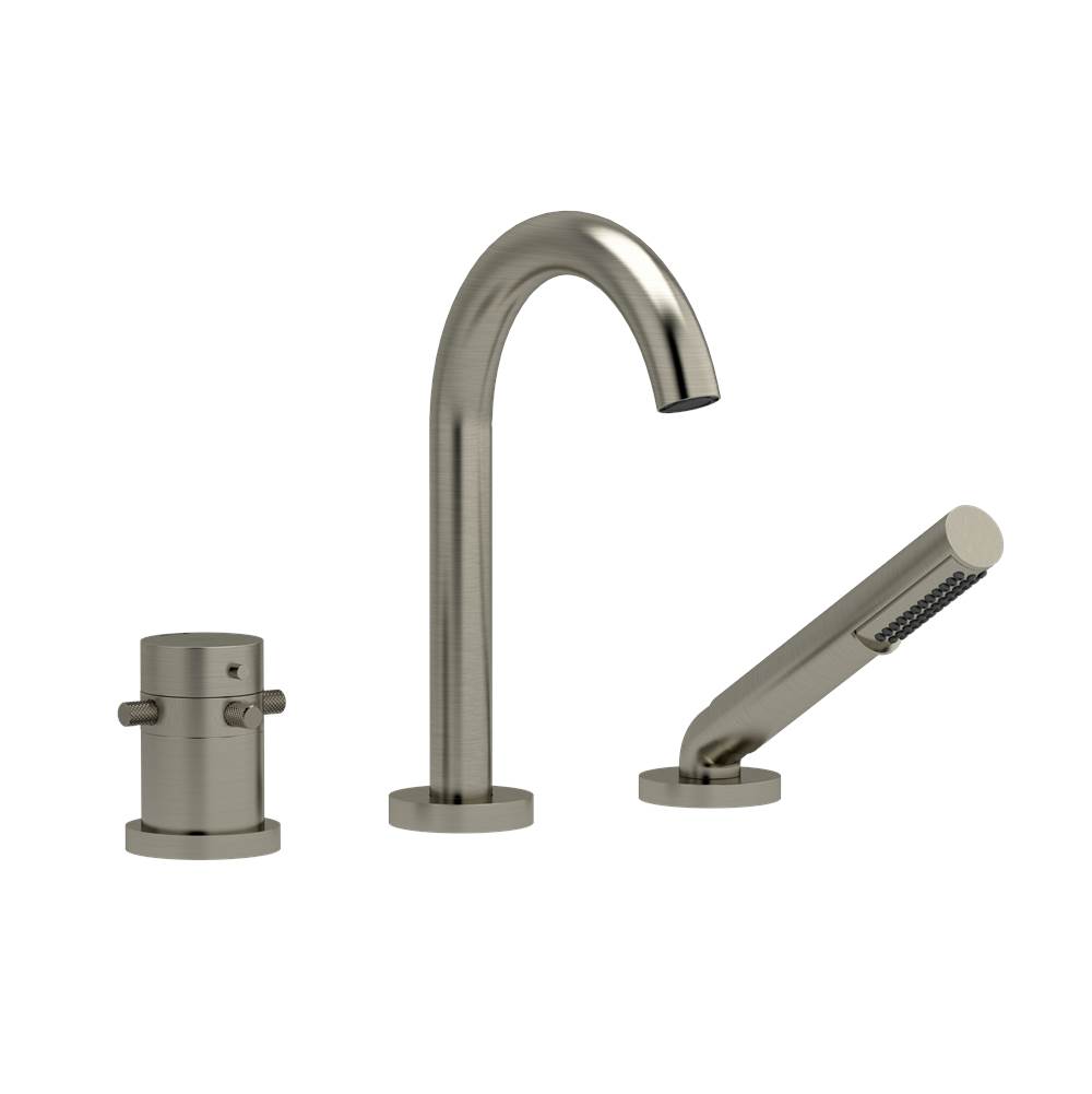 Bathworks ShowroomsRiobel2-way 3-piece Type T (thermostatic) coaxial deck-mount tub filler with hand shower