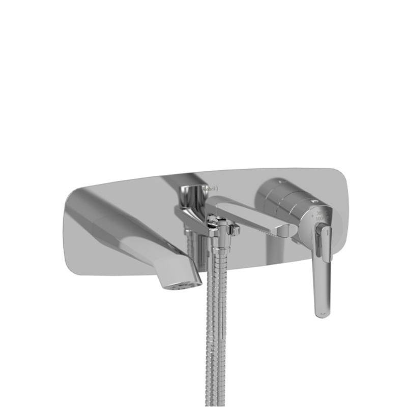 Bathworks ShowroomsRiobelWall-mount Type T/P (thermo/pressure balance) coaxial tub filler with handshower