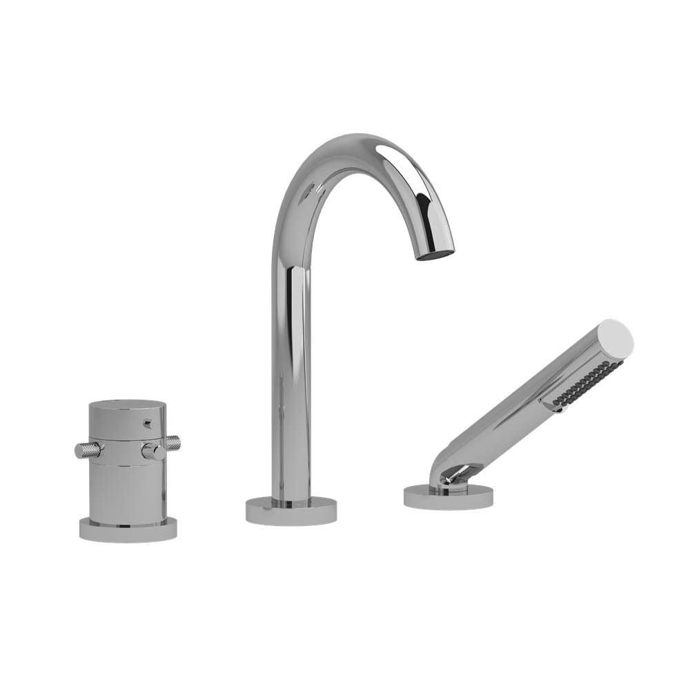 Bathworks ShowroomsRiobel2-way 3-piece Type T (thermostatic) coaxial deck-mount tub filler with hand shower