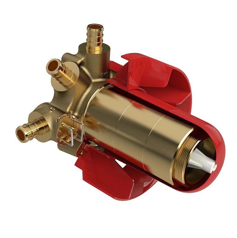 Bathworks ShowroomsRiobel Pro3-way Type T/P (thermostatic/pressure balance) coaxial valve rough without cartridge PEX