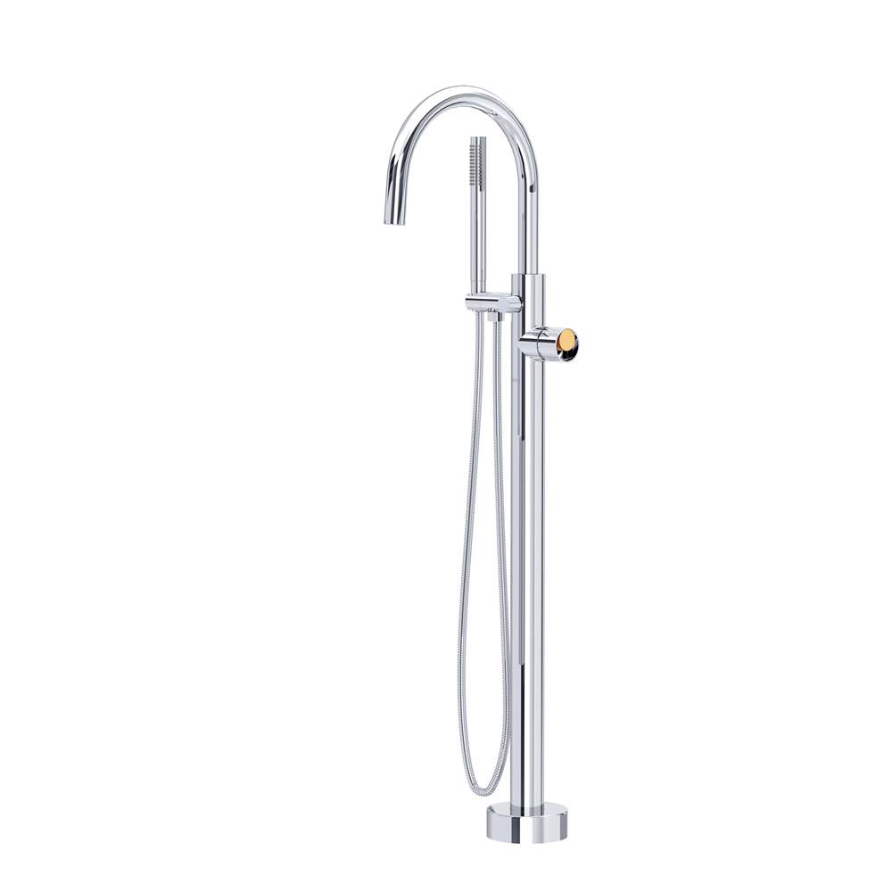 Bathworks ShowroomsRohl CanadaEclissi™ Single Hole Floor-mount Tub Filler Trim With C-Spout