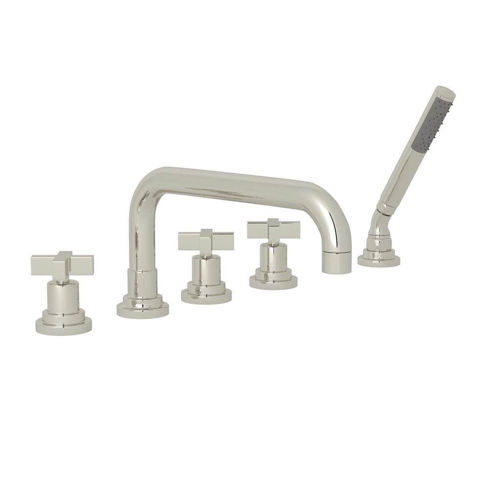 Rohl Canada Lombardia® 5-Hole Deck Mount Tub Filler With U-Spout