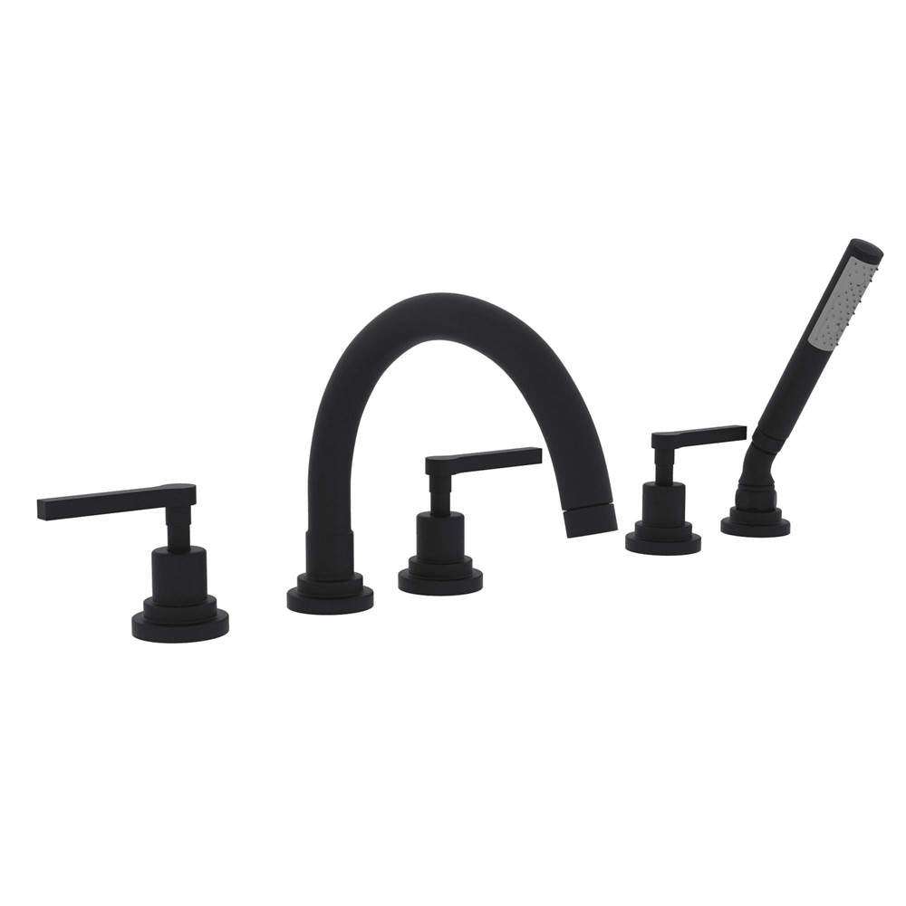 Rohl Canada Lombardia® 5-Hole Deck Mount Tub Filler With C-Spout