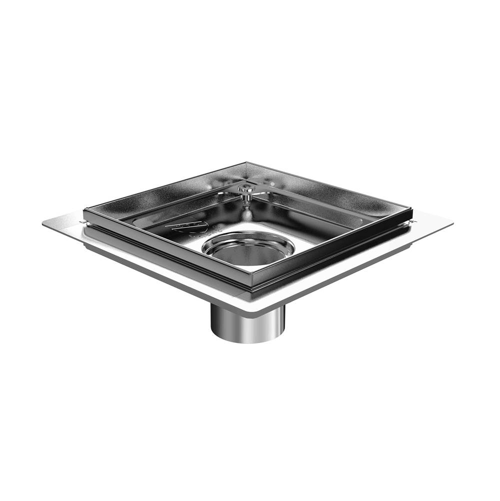 Bathworks ShowroomsZitta Canada8'' X 8'' Square Flange Edge Ss Channel With Menbrane