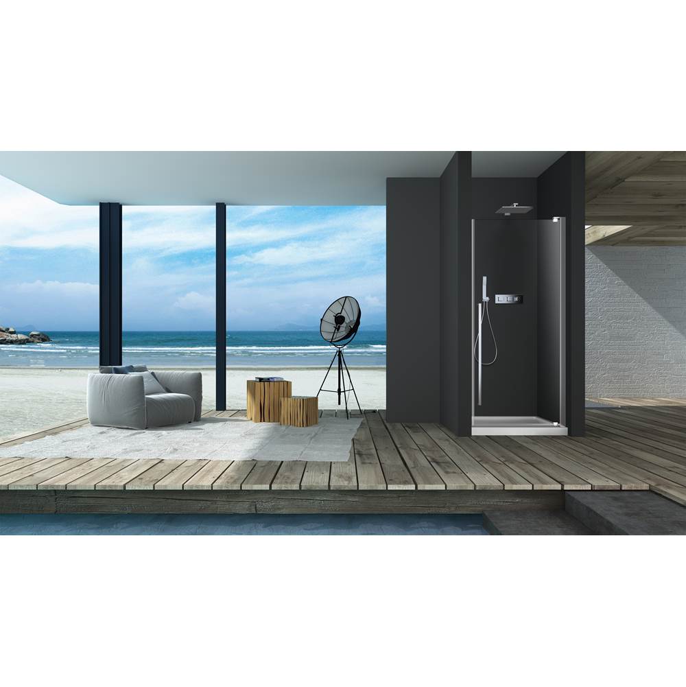 Bathworks ShowroomsZitta CanadaAmaly 32 Chrome Clear Straight Shower Door