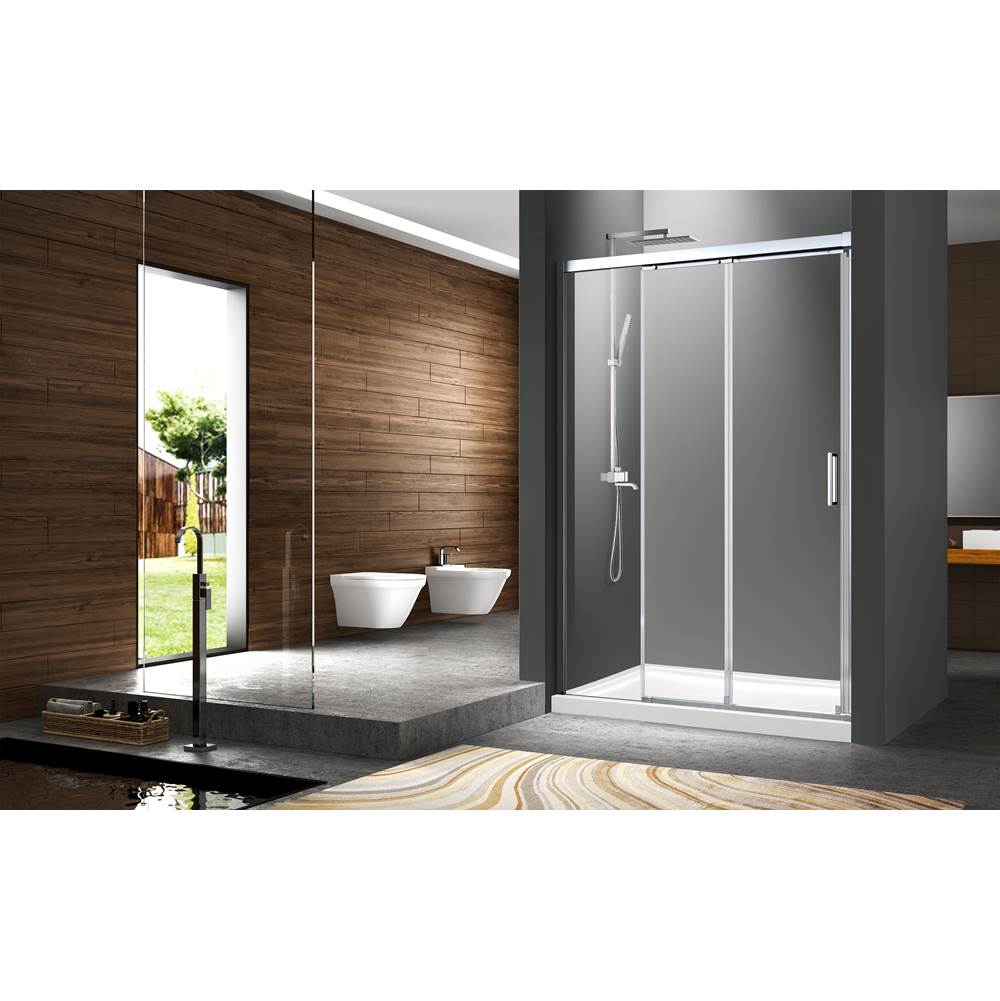 Bathworks ShowroomsZitta CanadaCaldara 36 Chrome Clear Straight Shower Door