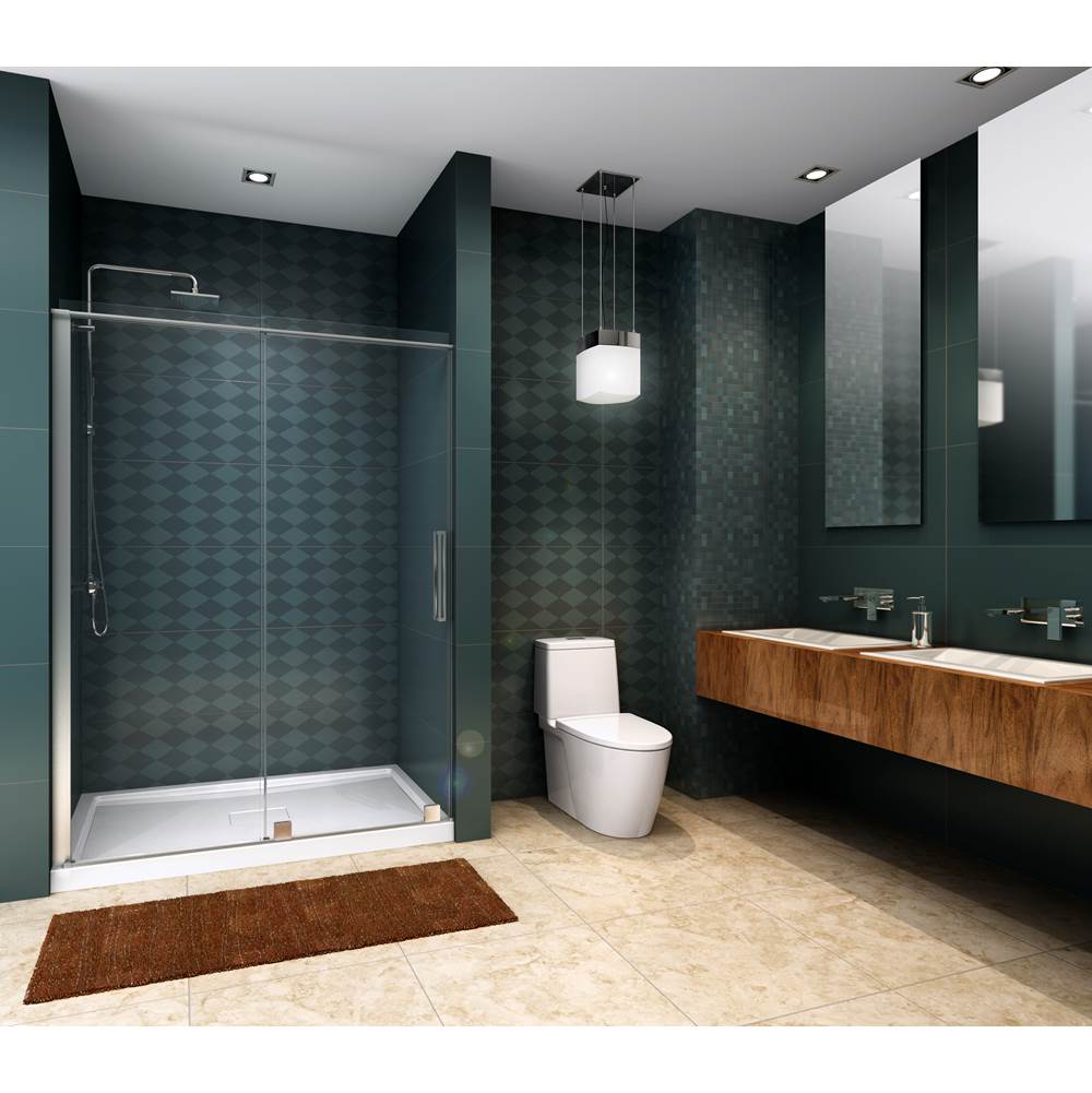Bathworks ShowroomsZitta CanadaQuadro 60 Chrome Straight Shower Door